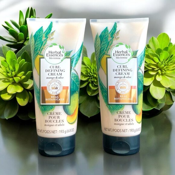 Lot Of 2 Herbal Essence Bio Renew Curl Defining Cream Mango and Aloe 6.8 oz - Picture 1 of 6